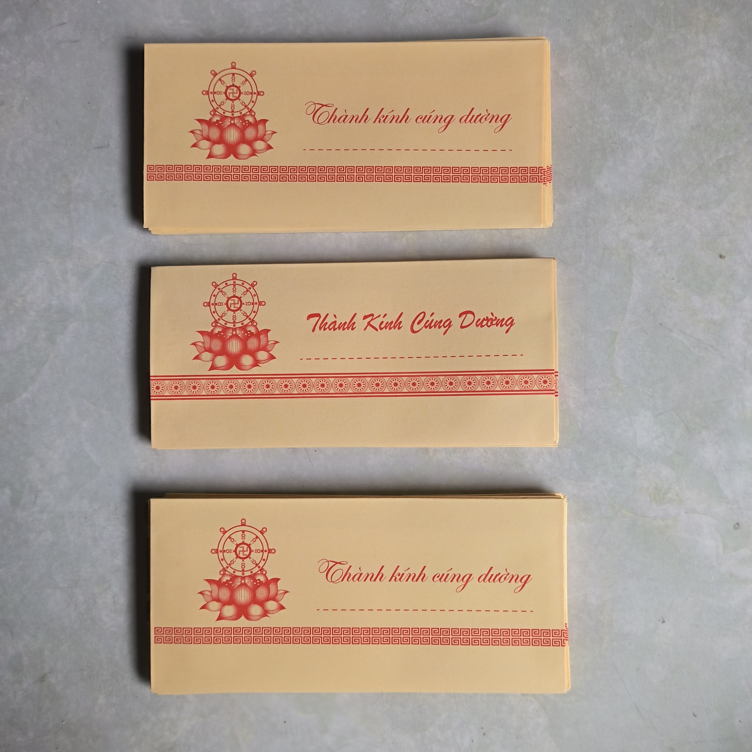 Combo bì thư thành kính cúng dường giấy thường