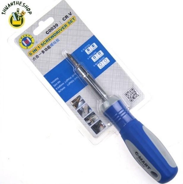 Bộ tua vít đa năng 6 trong 1 c-mart c0039