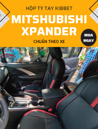 Hộp tỳ tay Mitsubishi Xpander đen hoặc kem - Kibbet - Hàng theo xe-mẫu mới 2020 - Không lắp được với các xe khác: Morning, I10, Attrage,...