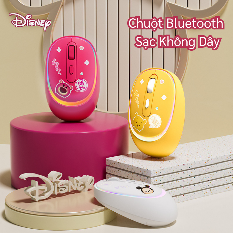 Chuột Không Dây Disney M08 TsumTsum Siêu Dễ Thương, Chuột Bluetooth Gấu Dâu, Minnie, Gấu Pooh
