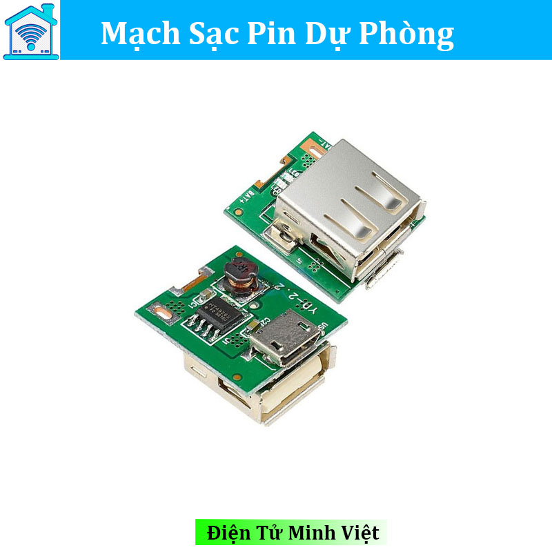 Mạch sạc dự phòng bản nâng cấp 5v-600ma 1a có đèn báo