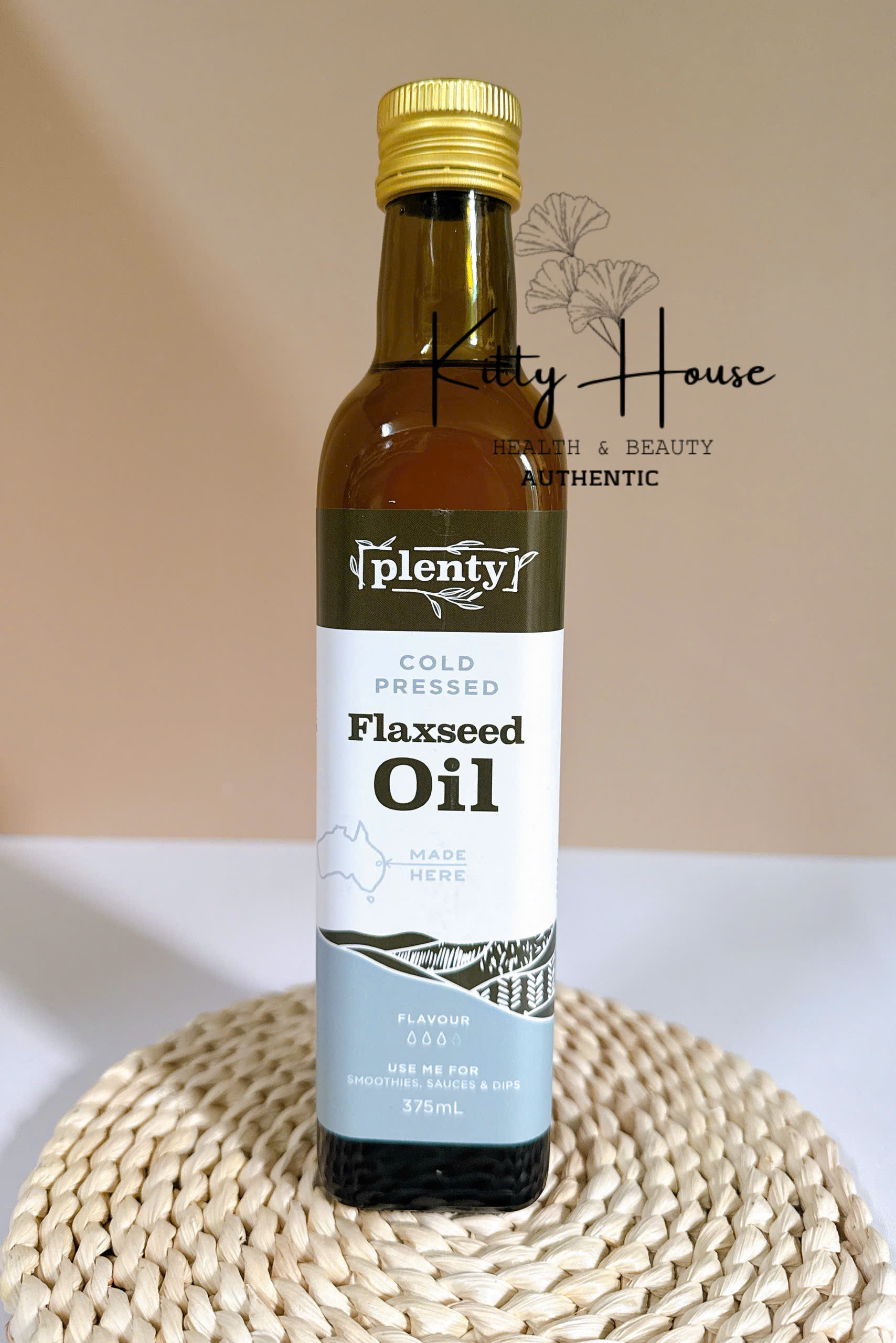 Dầu hạt lanh ép lạnh -plaxseed oil Plenty Foods Chai 375ml
