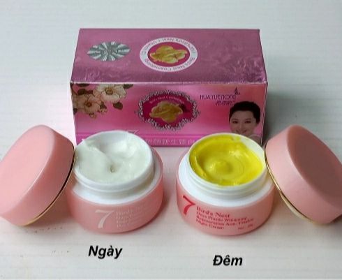 Combo 02 Hộp Kem Ngày Đêm Nám Trắng Da, Tàn Nhang  Tổ Yến HuaYueNong Nhật Bản 20g