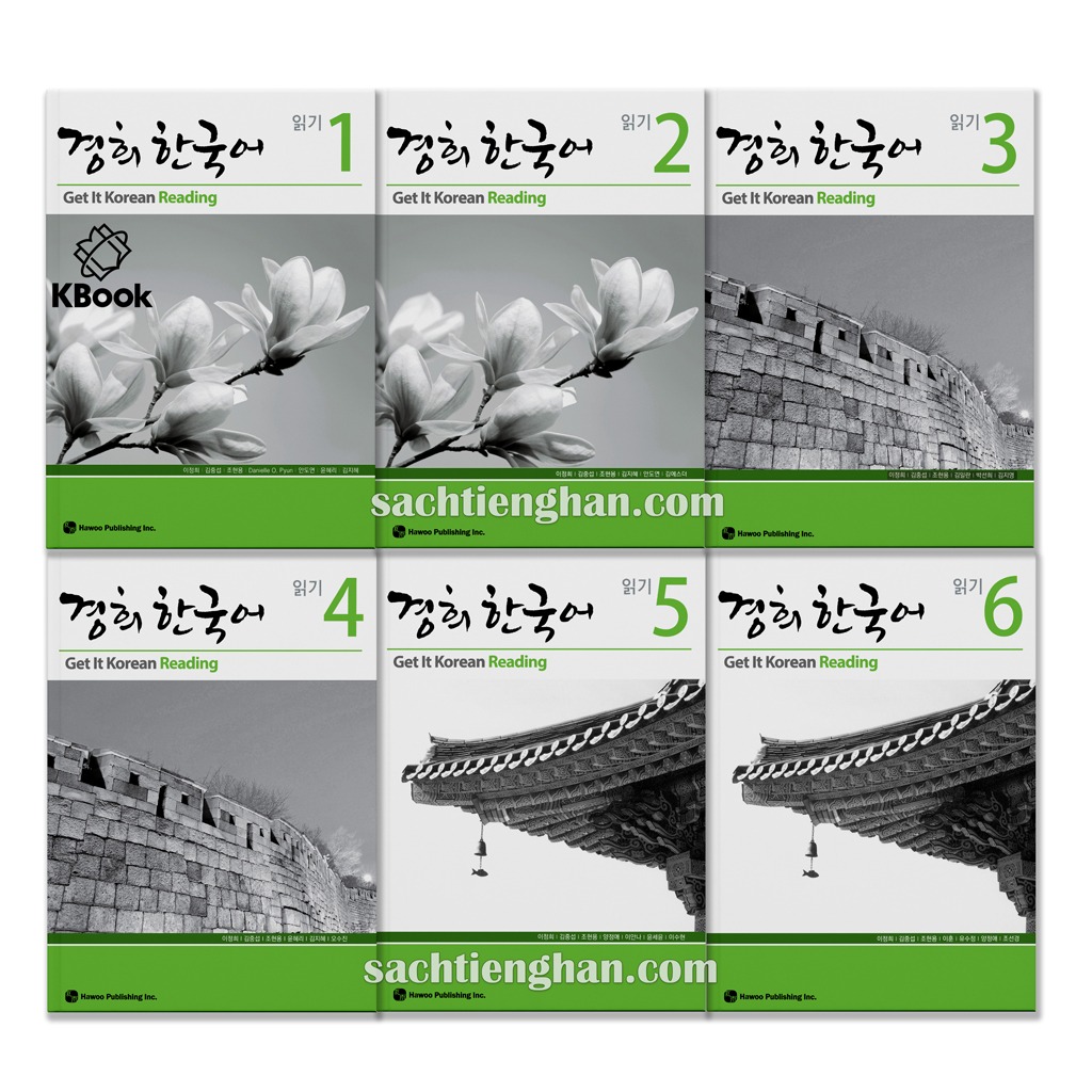 Combo giáo trình kyung hee reading 1->6 - 경희 한국어 읽기 1->6