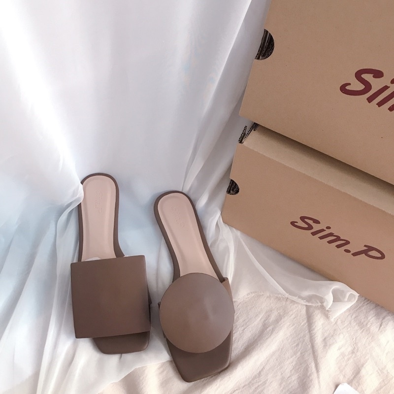 ✺❦✿ Dép nữ SimP khóa vuông tròn thời trang - SUSU