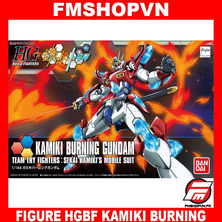 Figure hgbf kamiki burning gundam mô hình lắp ráp chính hãng model kit hg