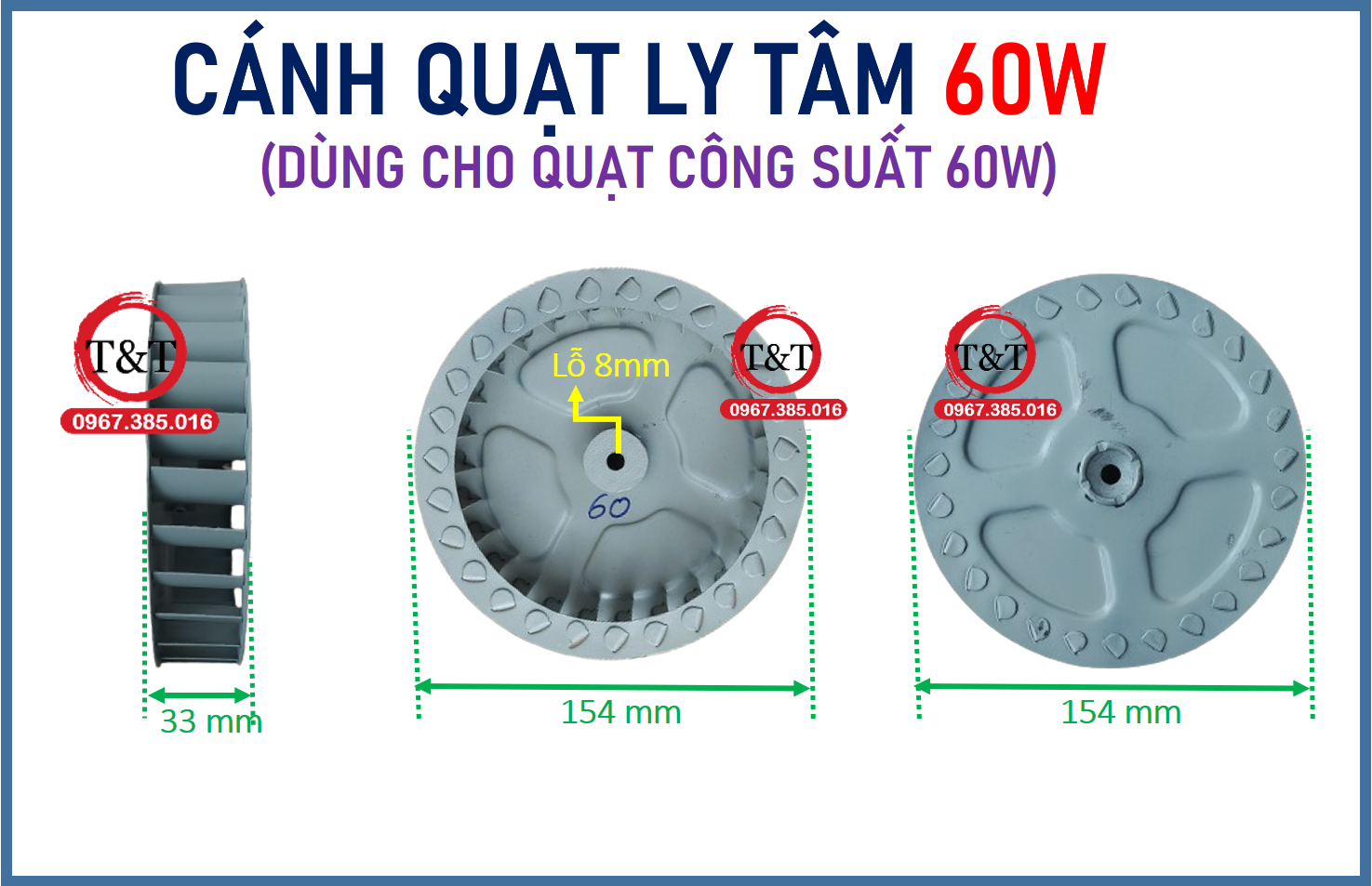 Cánh quạt ly tâm, cánh quạt lòng sóc, cánh quạt 60w.