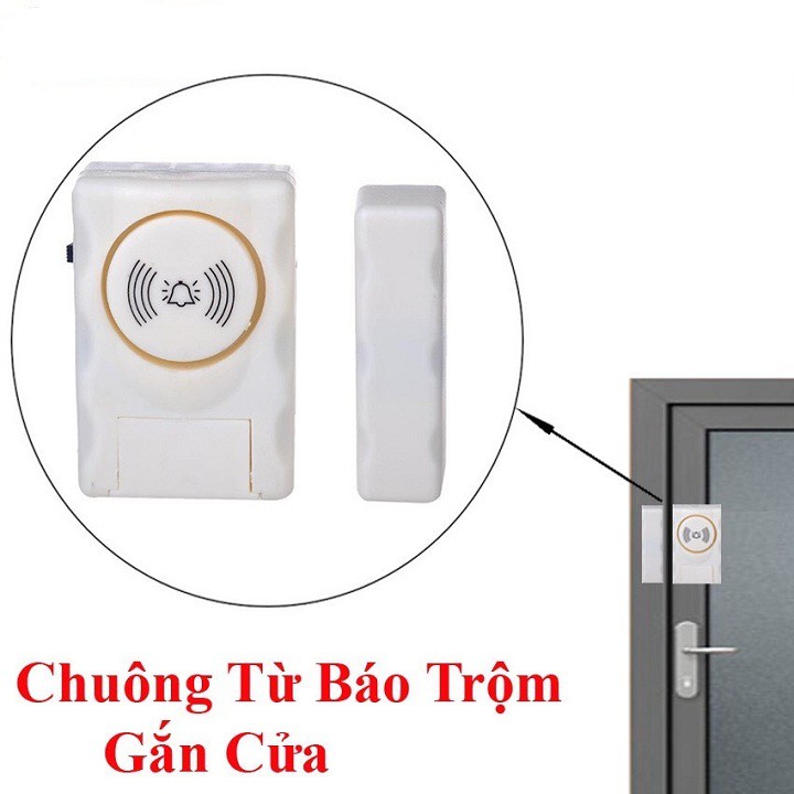 Chuông báo động chống trộm gắn cửa cảm ứng từ decom