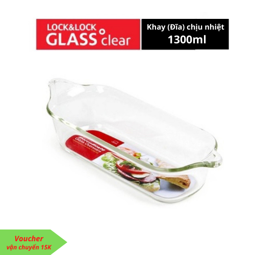 Đĩa thủy tinh chịu nhiệt, khay nướng Lock&Lock Glass Ovenware LLG581PG dung tích 1,3L