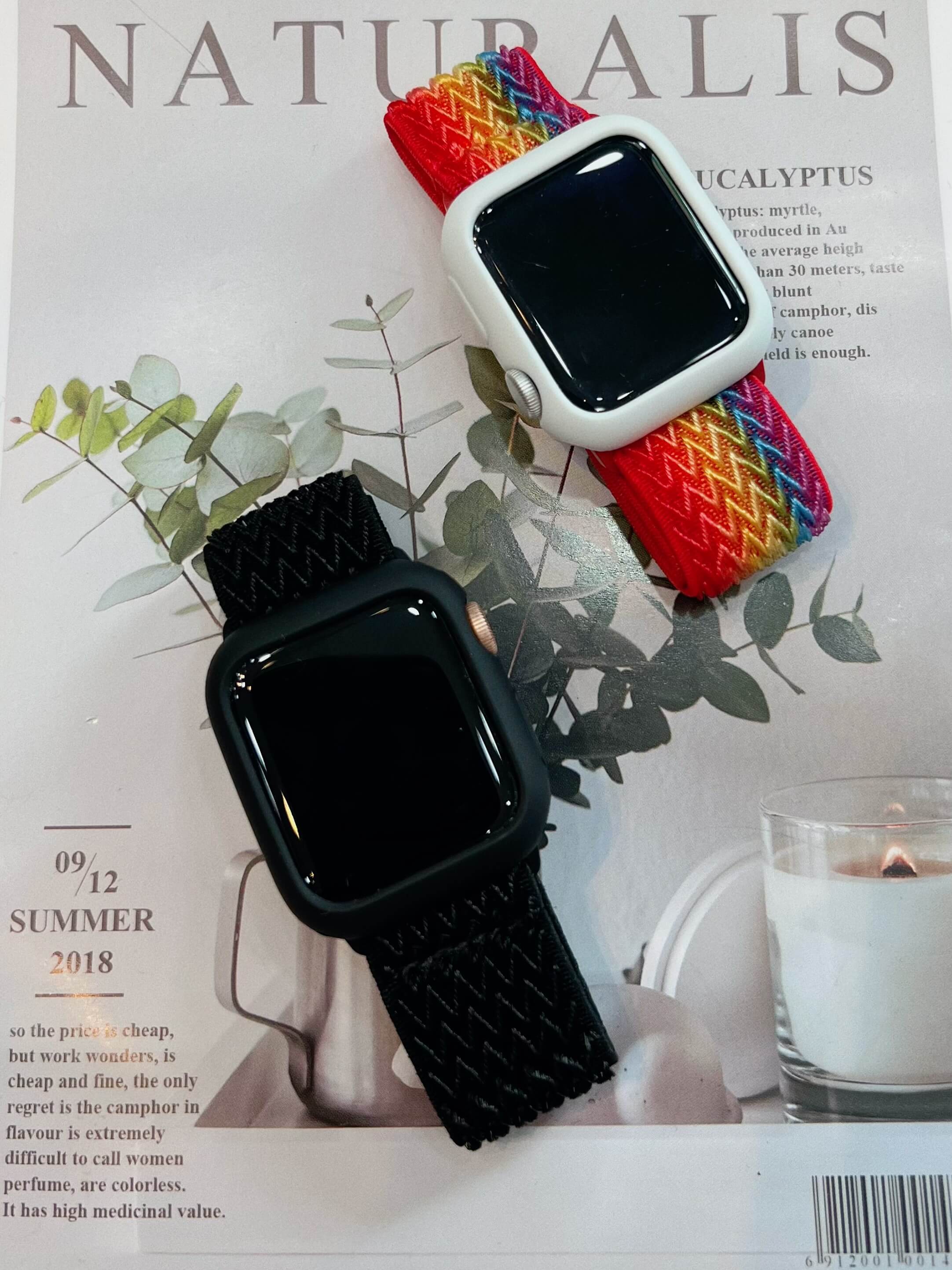 Dây đeo đồng hồ apple watch bằng nylon dệt vân sóng cho đồng hồ thông minh apple watch series 7 6 se 5 4 3 2 1