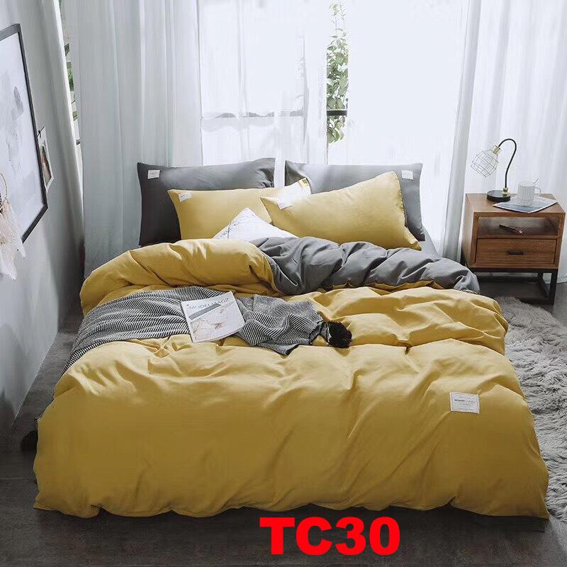 Set chăn ga gối Cotton Tici TC02 tăng màu sắc cho phòng ngủ phong cách hàn quốc, hàng loại 1