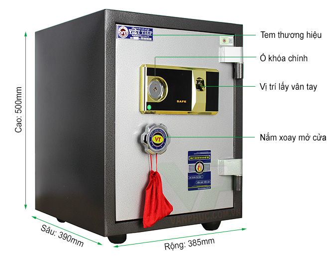 Két Sắt Chống Cháy Việt Tiệp VE54VT Khóa Vân Tay