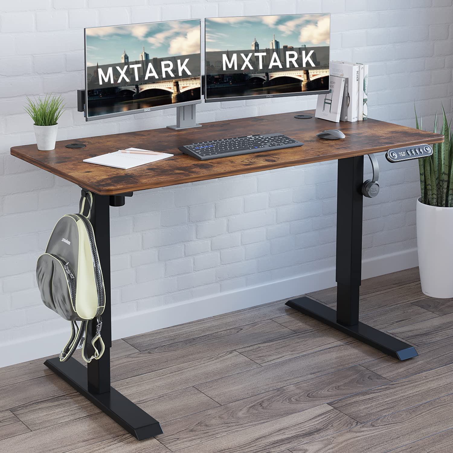 Mxtark 48 inches 1.2M Height Adjustable Standing Desk Electric Table With Wheels