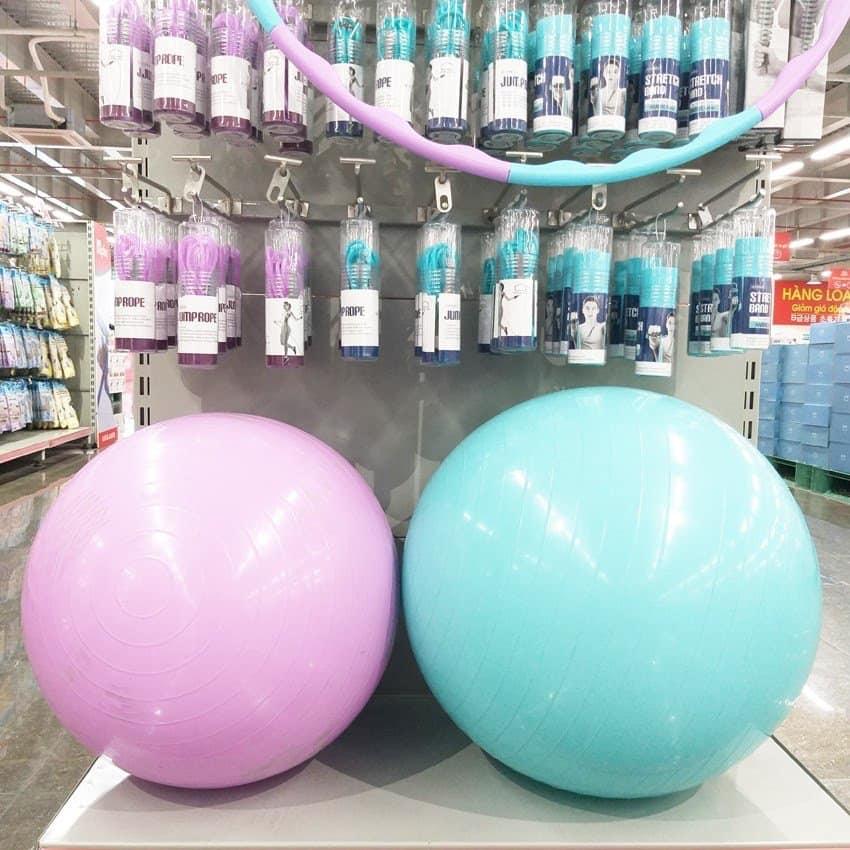 Bóng tập thể dục yoga ball lock&lock hlw805blu 65cm màu xanh dương