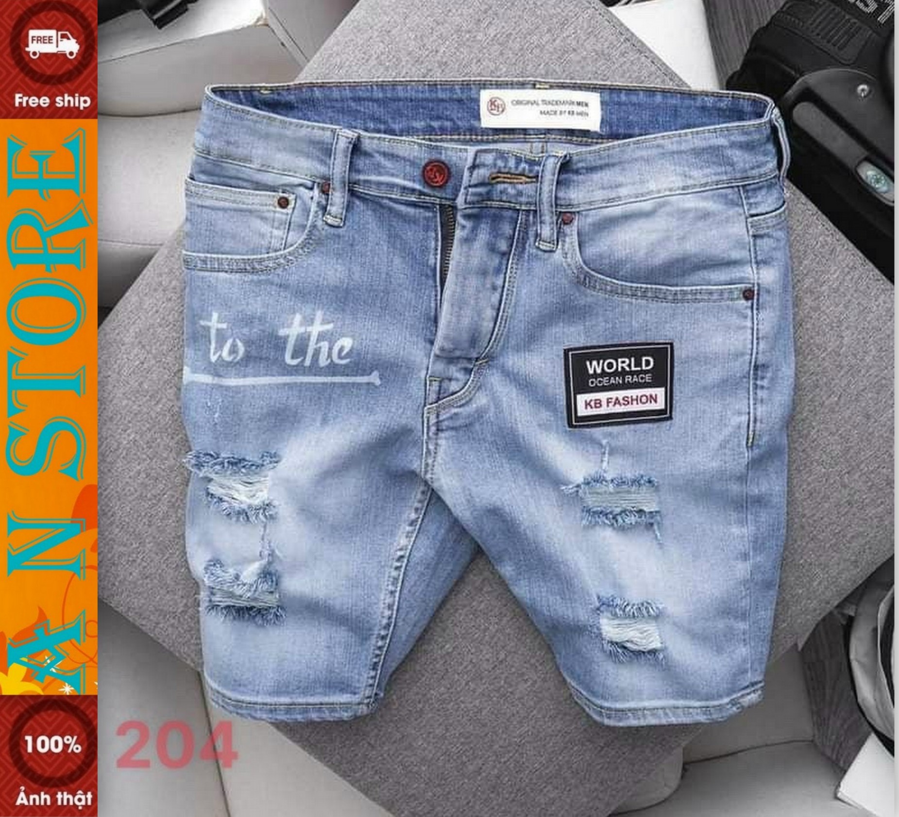 [Flash Sale 50%]quần short jean nam cao cấp hàng chuẩn shop vải jean cao cấp M204 An Nhiên Store phong cách hiện đại hàng hiệu thời trang An Nhiên Store 9999 AN050