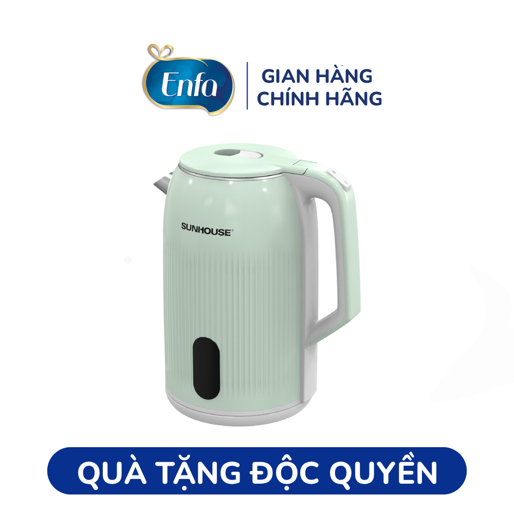 [Quà tặng không bán] Ấm siêu tốc Inox 2 lớp 2.8L Sunhouse SHD1364