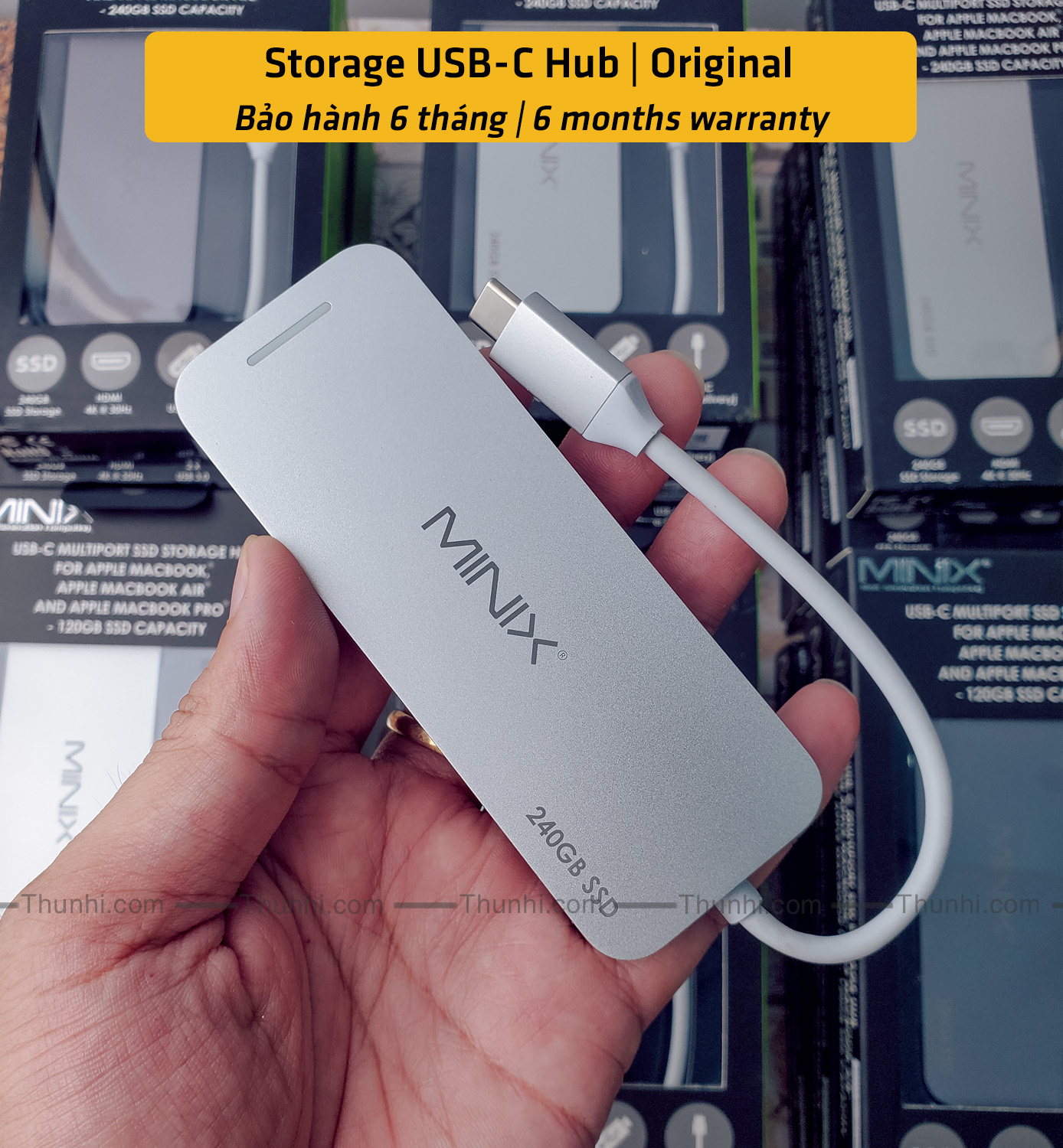 Minix neo storage - ổ cứng di động cho macbook, hub usb-c tích hợp ổ cứng ssd 120gb/240gb