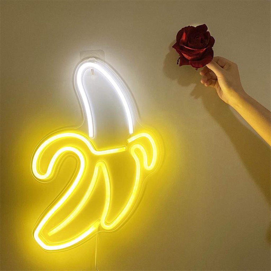 Đèn trang trí led neon sign hình quả chuối