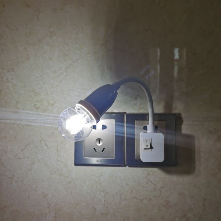 Đui đèn đa năng điều chỉnh có công tắc e27 - dài 28cm