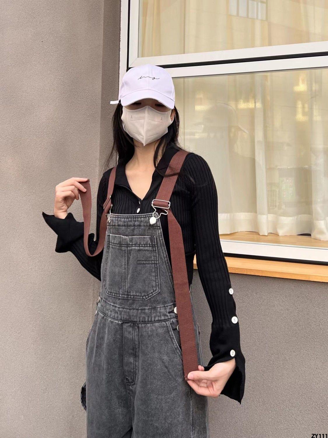 Quần Yếm Denim Trẻ Em Cổ Điển Mẫu Mới Kiểu Dáng Mỹ Xuân Thu Rộng Rãi Quần Yếm Nữ Mùa Thu 2023