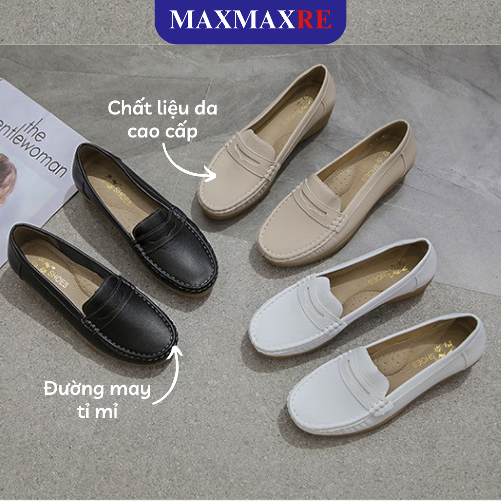 Giày lười nữ tăng chiều cao, giày độn đế nữ tôn dáng siêu êm chân - GN05