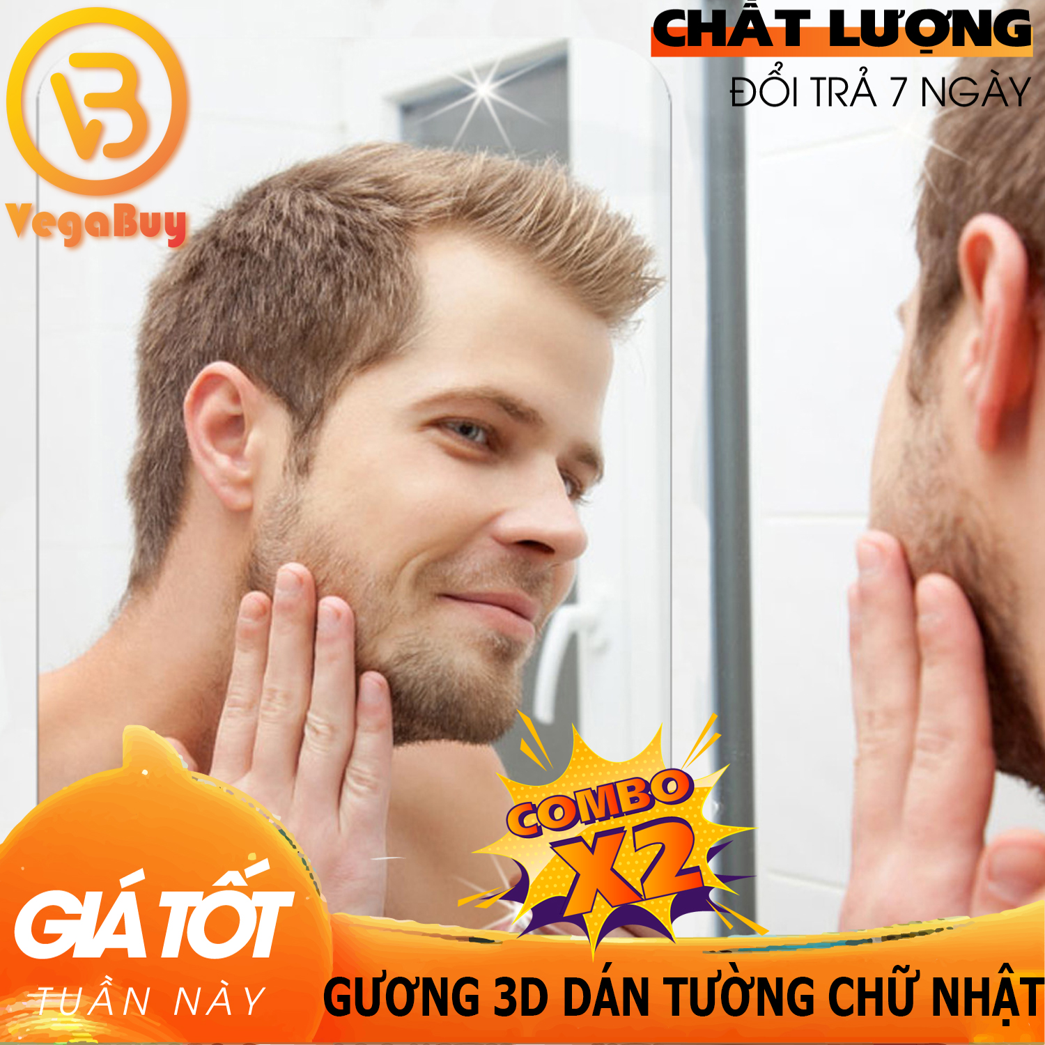 [MẪU MỚI 2021] Gương Dán Tường 3D Hình Chữ Nhật Decal Dán Tường , Gương Dẻo Dán Tường Tự Dính Tường Cho Phòng Khách Phòng Ngủ Gương Acrylic Dán Tường, An Toàn, Không Vỡ Gương Soi Rõ Nét , Gương Dán Tường