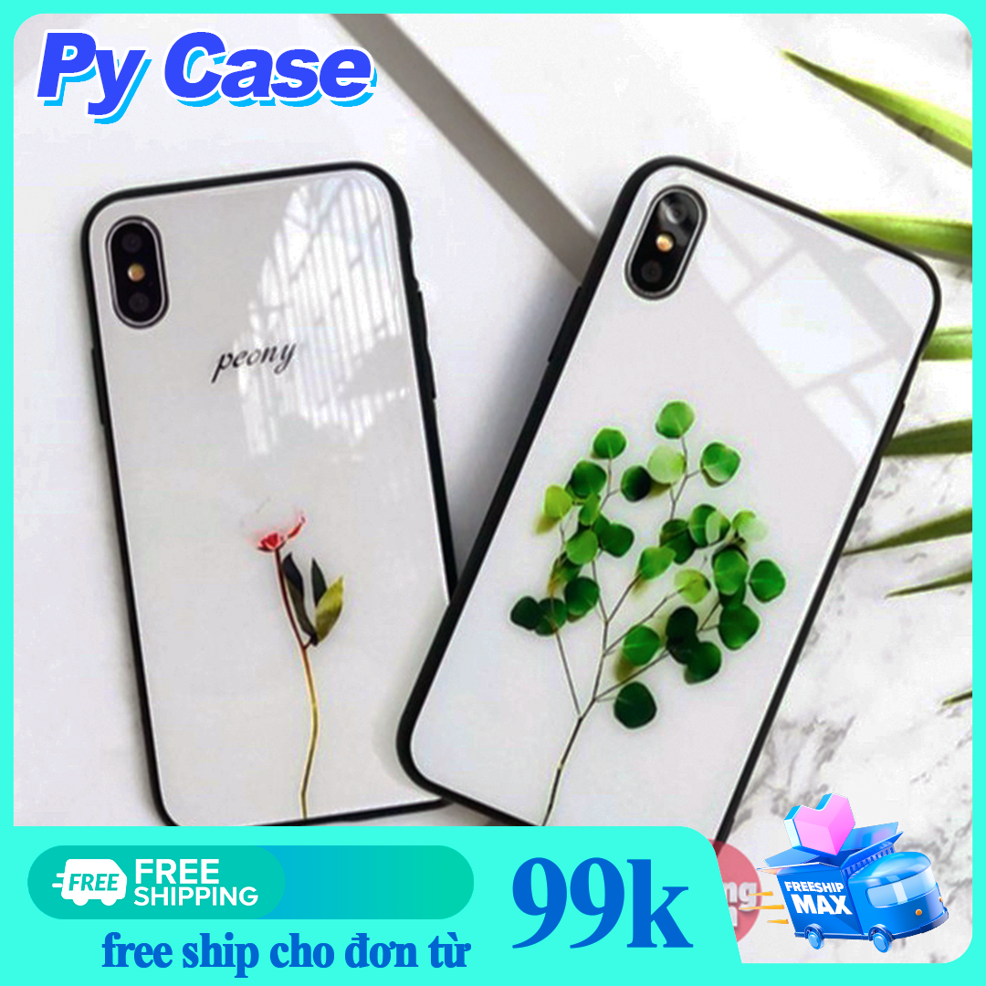 Ốp kính Peony flowers dành cho iphone 6/6s plus/7 8plus/x/xr/xs max/11/11 pro max
