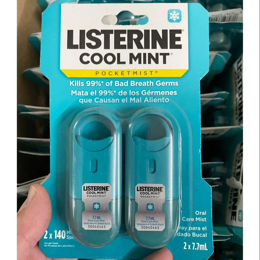 Xịt thơm miệng Listerine Cool Mint Pockeymist Mỹ