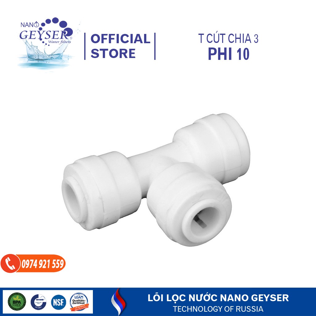 [ Hàng chính hãng-Cao cấp-Lỗi-Đổi mới ] Cút T nối nhanh-Cút chia 3-phi 6-Phi 10-phụ kiện máy lọc nước