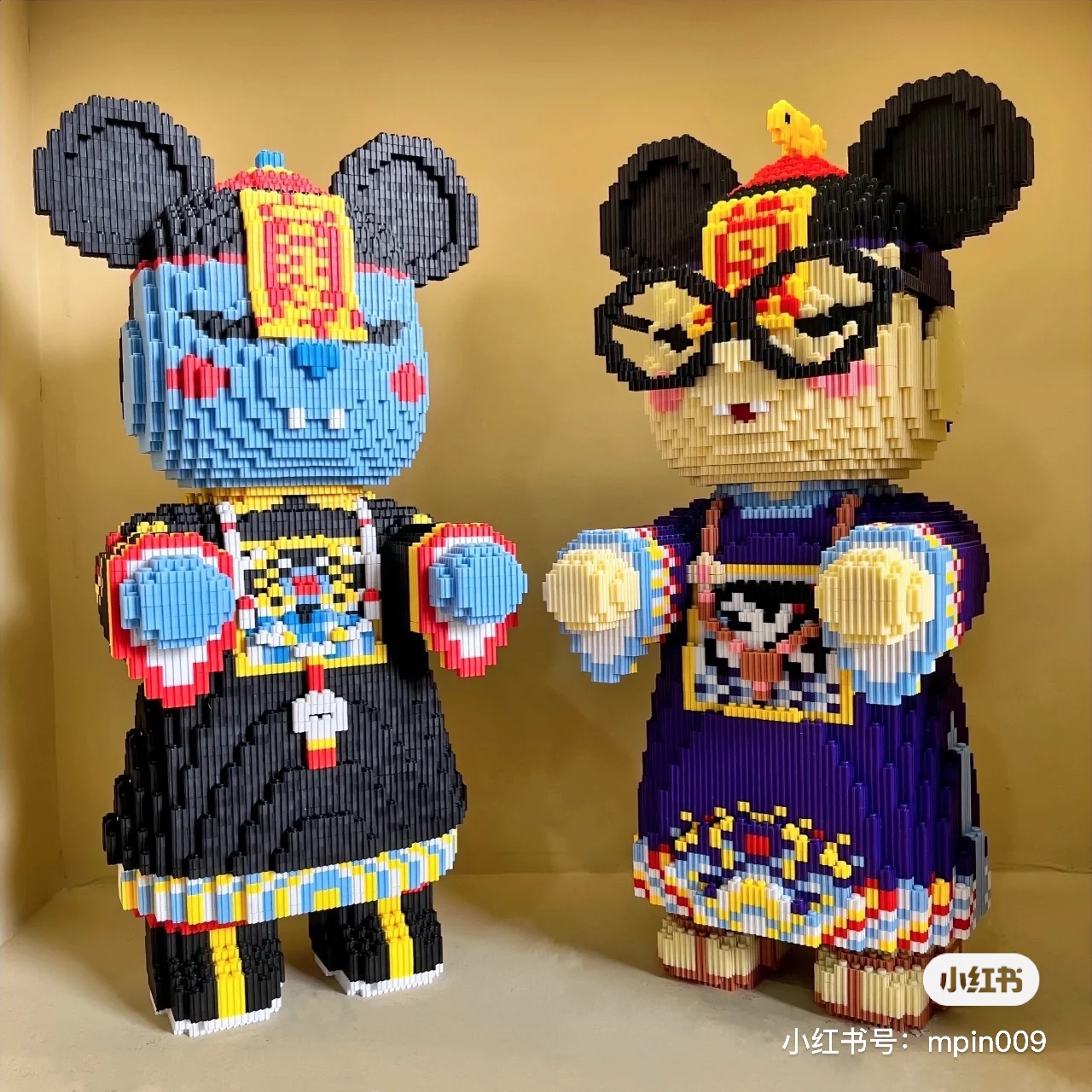 Lego Cương Thi 3D 46cm mới nhất cực hót hàng MPIN - Mô hình lắp ráp Gấu Bearbrick gấu cương thi đẹp