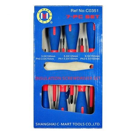 Bộ tua vít cách điện 7 cái c0351 c-mart