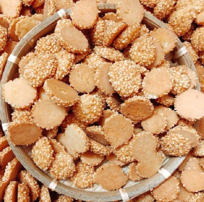 Bánh Trứng Nhện Mè , thơm ngon, bổ dưỡng, đồ ăn vặt