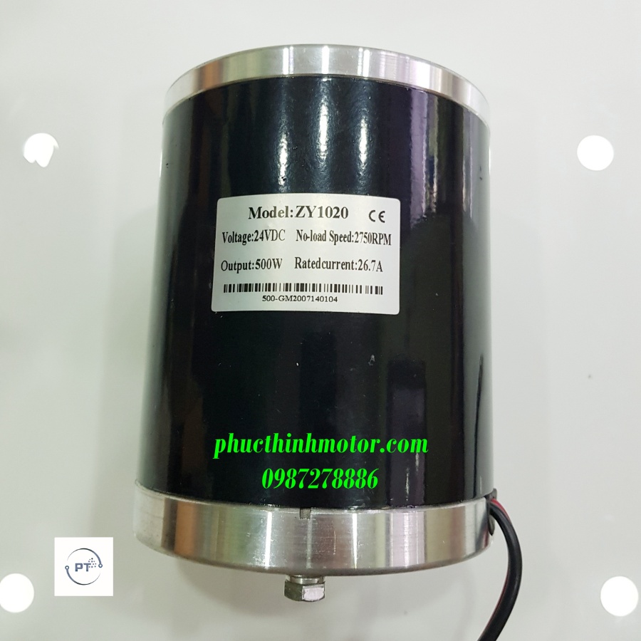Động cơ chổi than 24V 500W xe điện không giảm tốc