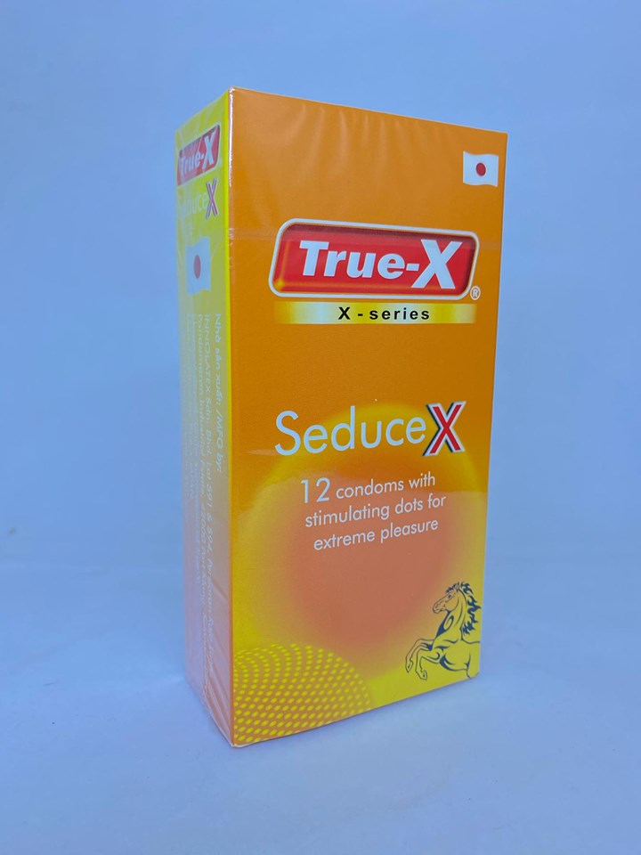 HCMBao cao su gai nổi True-X SeduceX Xúc cảm mãnh liệt -hộp 12 cái