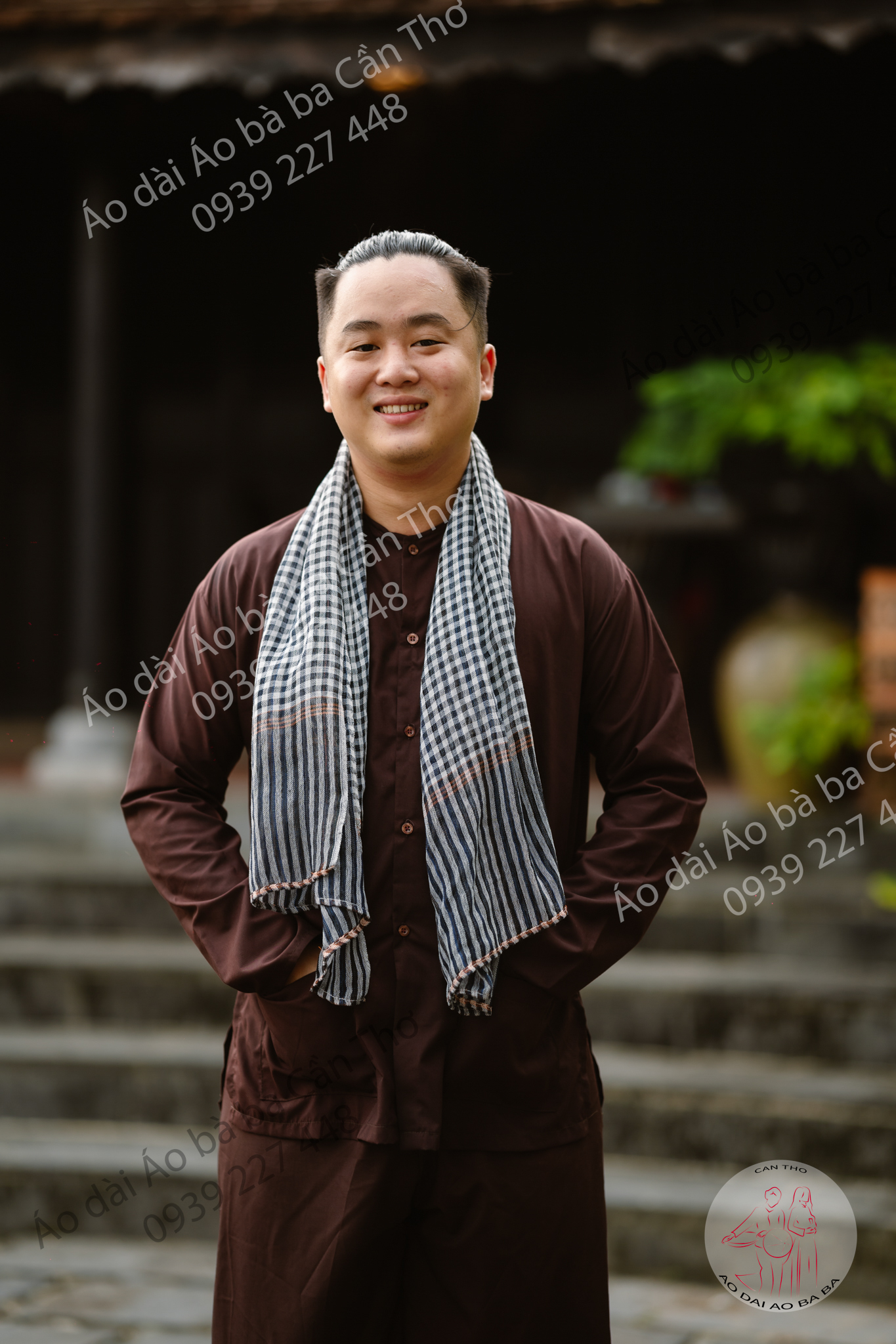 Bộ bà nam nâu truyền thống bigsize 85-120kg