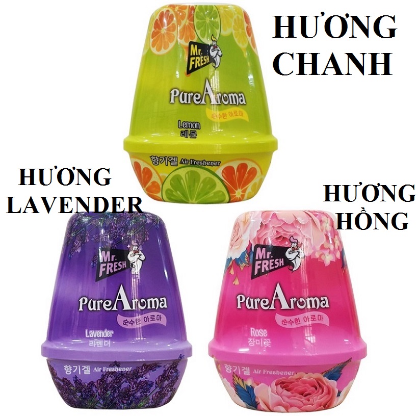 Bộ 3 hộp sáp thơm khử mùi hương dịu mát Mr Fresh 180g/hộp - Thương hiệu Hàn Quốc (3 mùi khác nhau) GSG426