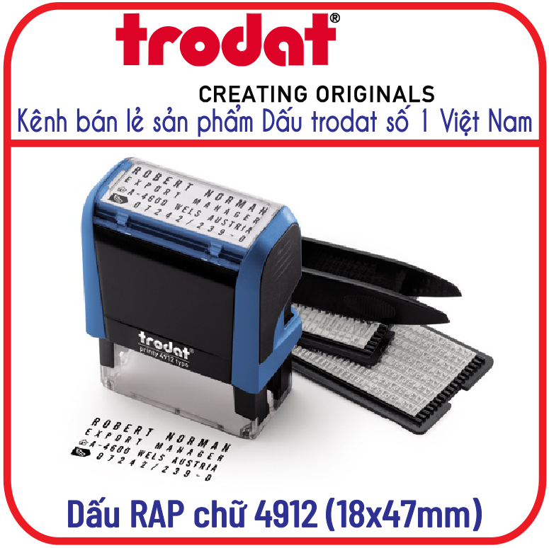Dấu ghép chữ kích thước 18x47mm