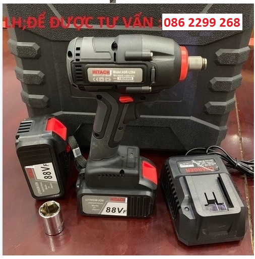 Máy siết bulong dùng pin không chổi than Hitachi 88V - Chức năng: Siết mở bulong, khoan, bắt vít, bắn tôn...