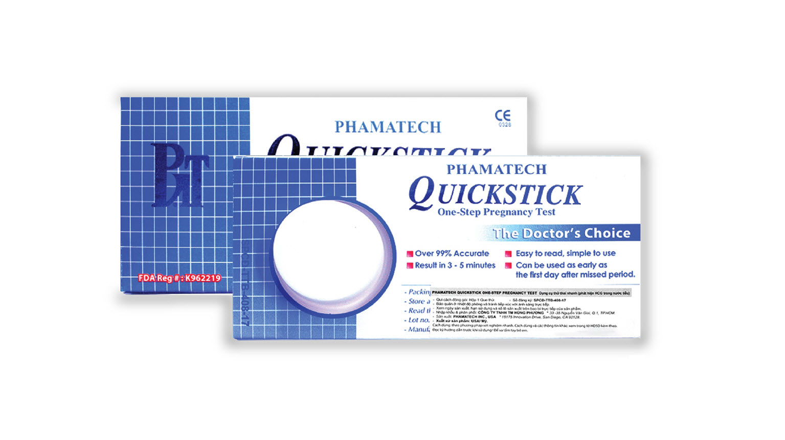 Que thử Thai QuickStick - Made In USA - Độ Tin Cậy Lên Đến 99% Che Tên Kín
