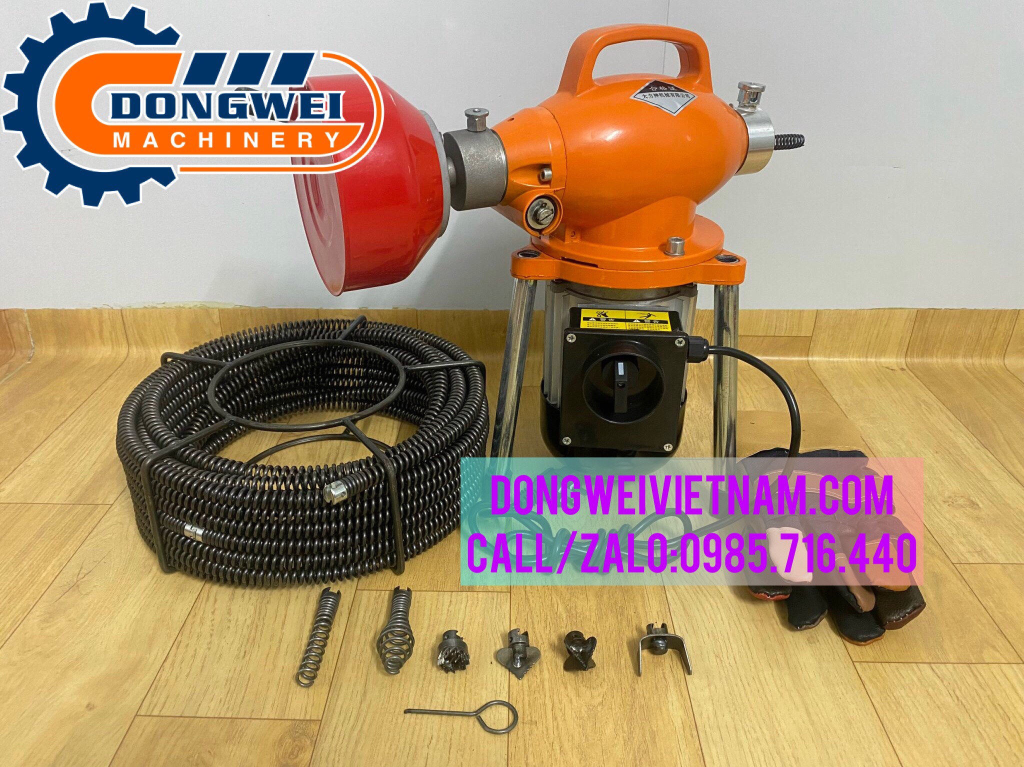 Máy thông tắc lò xo gq80-900w