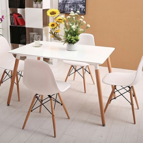 Bộ bàn ăn eames 4 ghế 120x80 _ hương giang