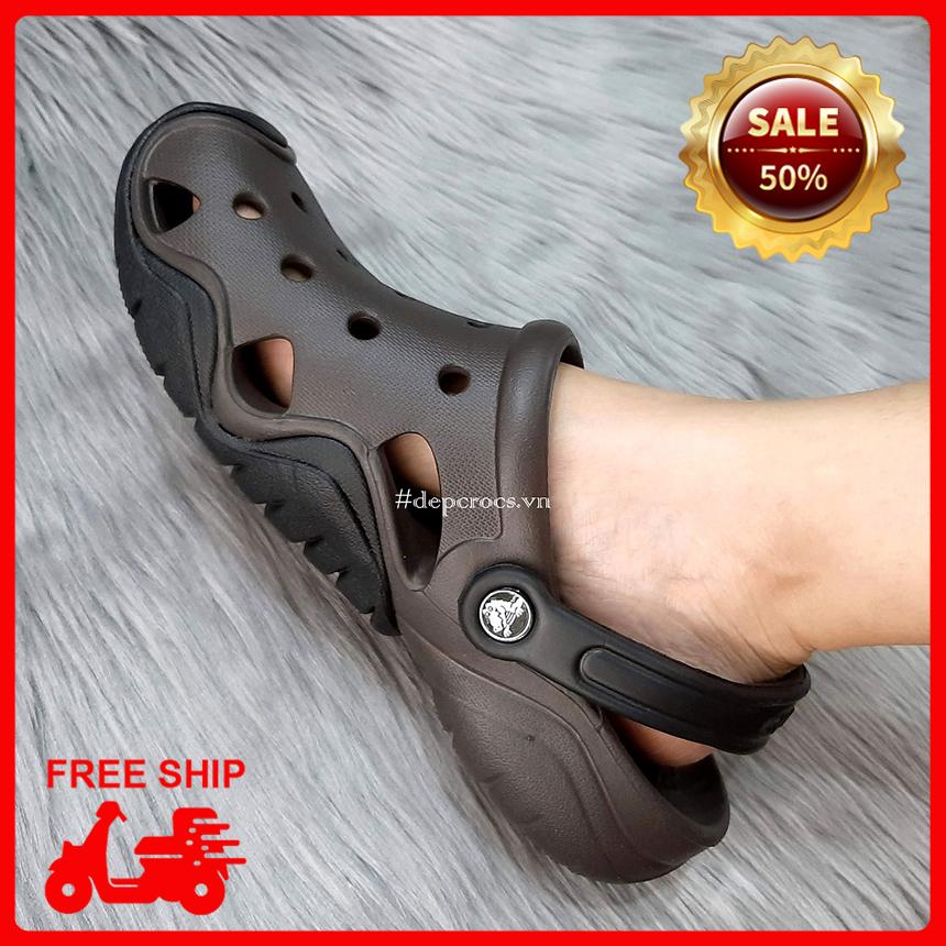 (Xả kho) Dép sục thời trang nam cao cấp, dép sục lỗ nam thời trang có big size, tặng kèm sticker gắn dép