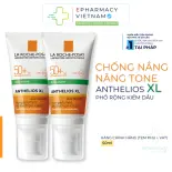 [PHIÊN BẢNG NÂNG TONE] Bộ Đôi Kem Chống Nắng Nâng Tone LA ROCHE-POSAY Anthelios XL SPF50+ PA++++ Cho Da Dầu 50ml