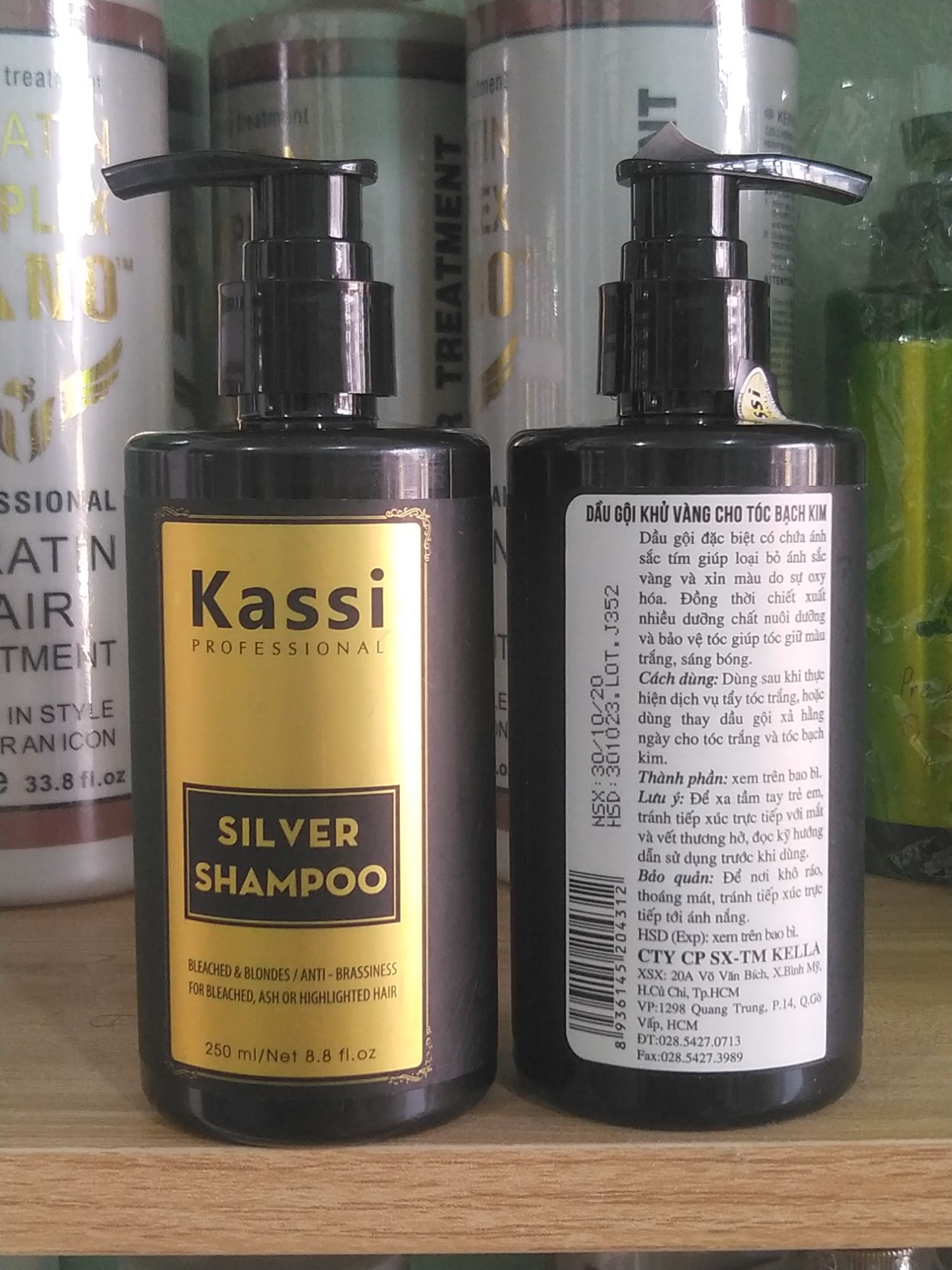 Dầu gội khử vàng cho tóc bạch kim Kassi Silver Shampoo 250ml
