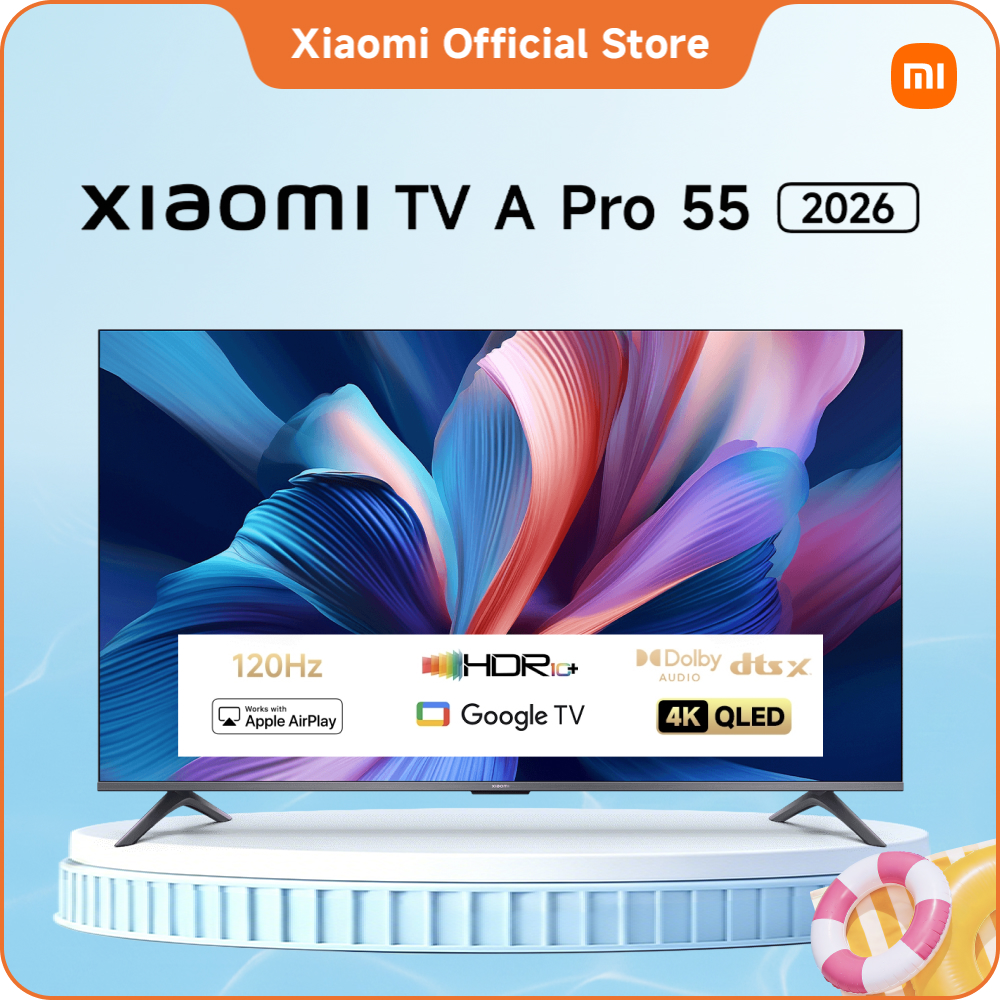 Xiaomi TV A Pro 55'' 2026 | Màn hình QLED 4K độ sáng cao với công nghệ làm mượt chuyển động | Tần số quét 120Hz khi bật chế độ Game Boost qua HDMI | Ánh sáng xanh thấp, bảo vệ mắt - Hàng Chính Hãng