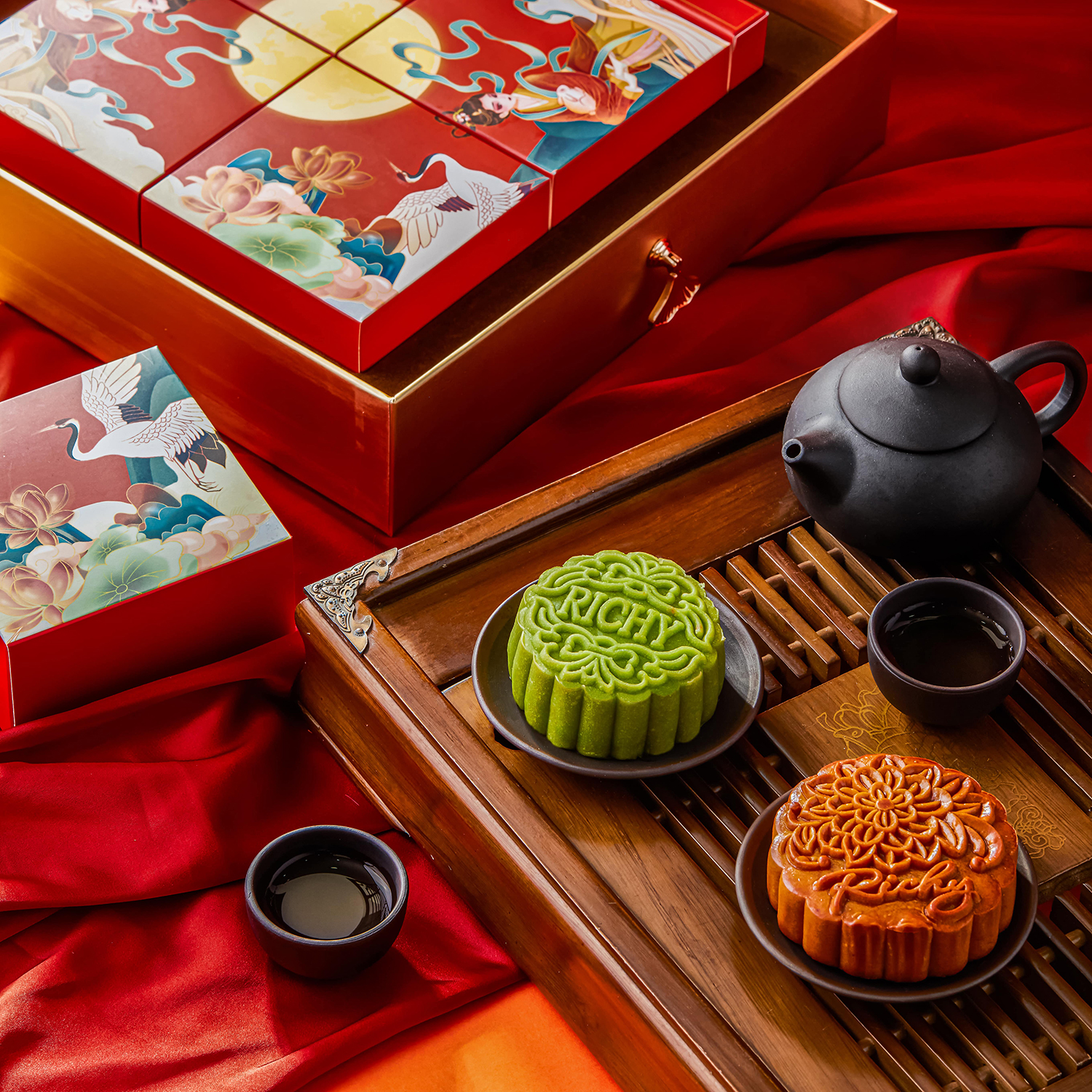 Bánh trung thu Dạ Nguyệt Richy bánh nướng bánh dẻo cao cấp