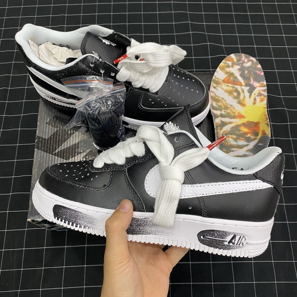 ??FULL BOX?? Giày Sneaker AF1 Hoa Cúc Màu Đen - Giày Thể Thao AF1 Hoa Cúc Màu Đen Nam Nữ [Tặng tất]