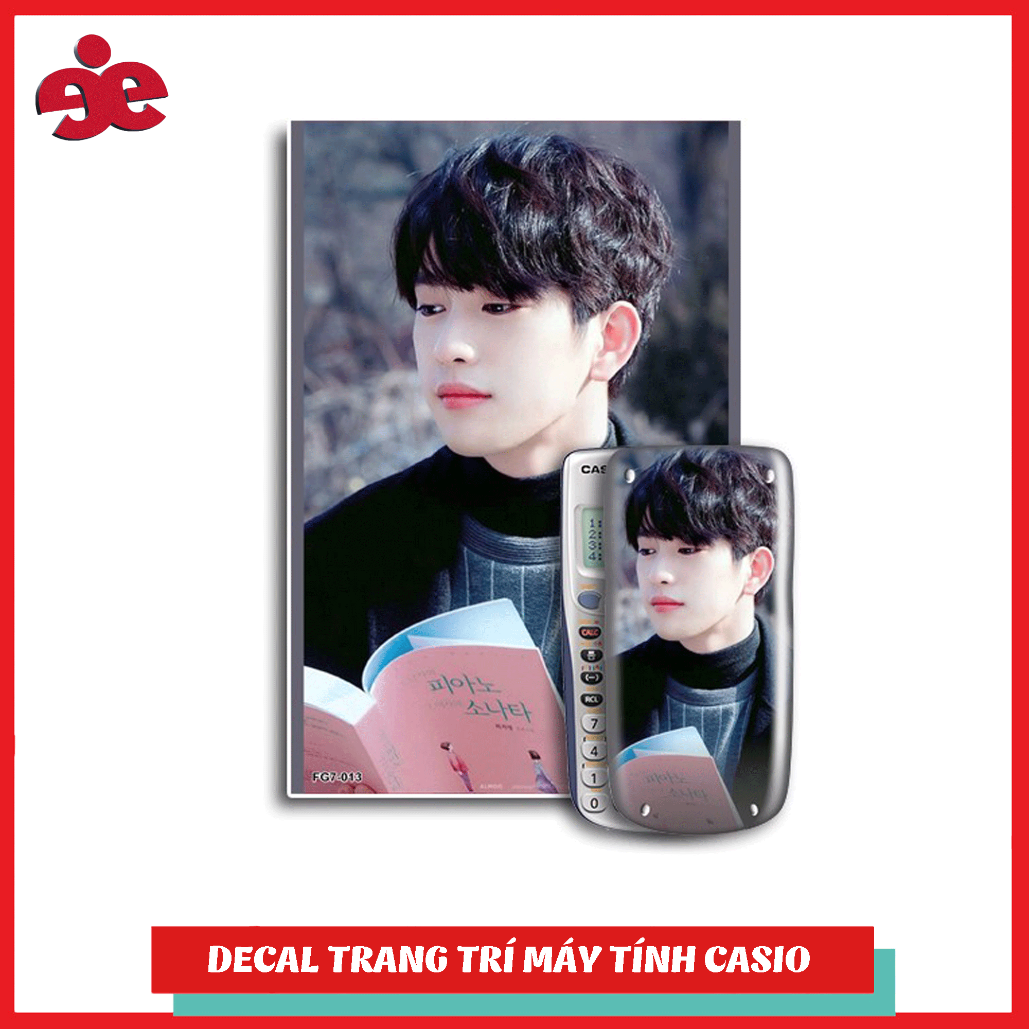 Decal trang trí máy tính Casio/Decal trang trí máy tính Vinacal Fan GOT7 013