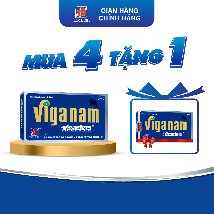 [Chính hãng] Viganam Tâm Bình - Hỗ trợ tăng cường sinh lý nam, tăng testosterone, sức khỏe nam giới, giảm tiểu đêm