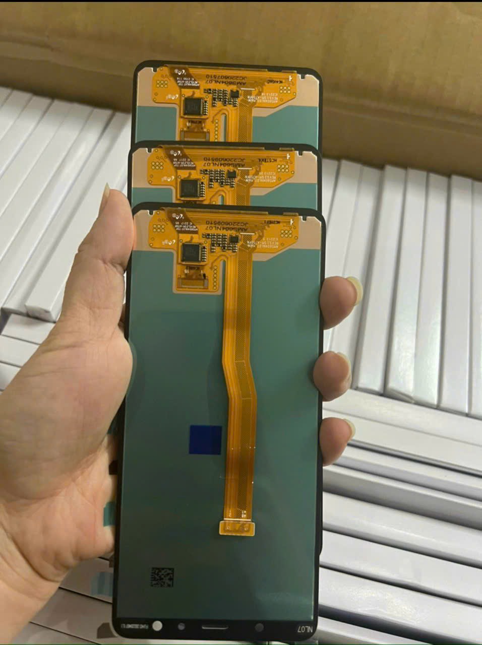 Màn hình zin hãng samsung A7 - 2018 / samsung A750 nguyên bộ màu đen
